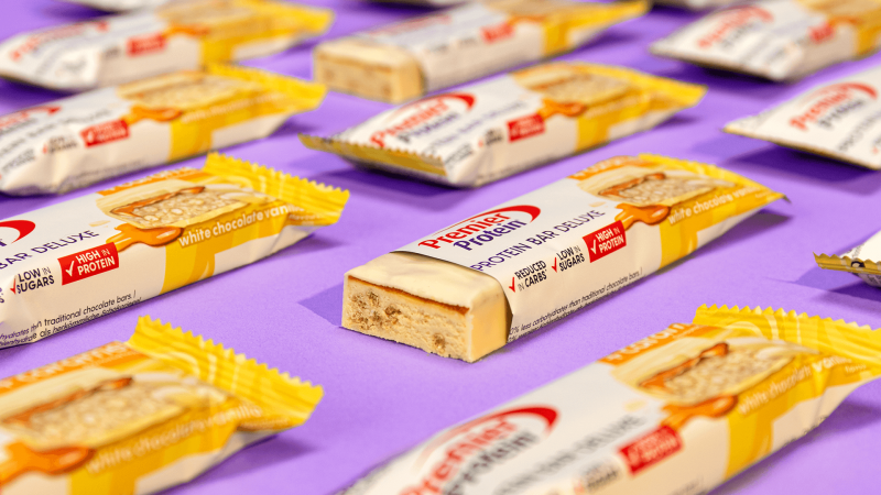Ferrero Rocher coconut bar cookies on a purple background